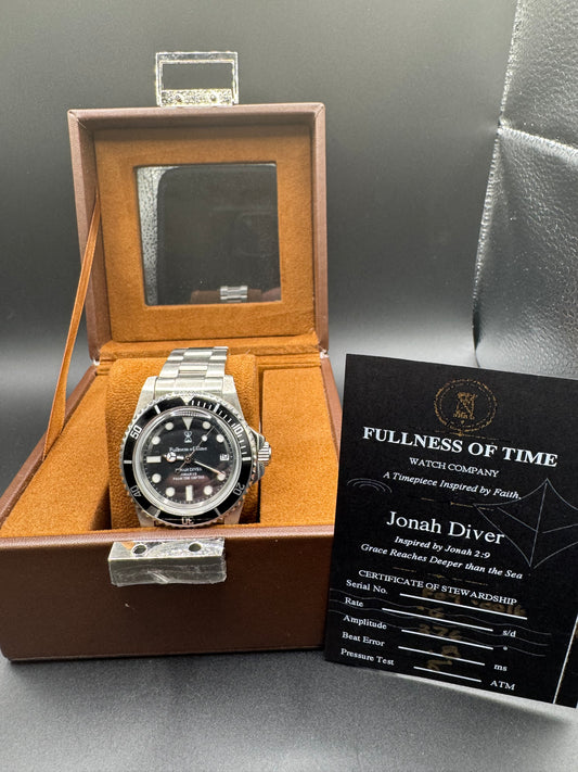 Jonah Diver Automatic Dive Watch Vintage Case/Fullness of Time